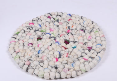 Tie dye felt rug